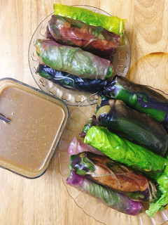A picture of Healthy Five-Color Spring Rolls.