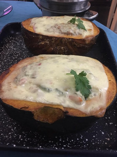 Una foto de Calabaza rellena