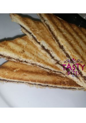 A picture of Nutella stuffed bread.