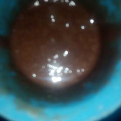 A picture of Easy homemade  thick chocolate  ganache.