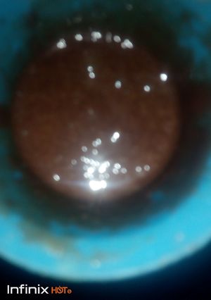 A picture of Easy homemade  thick chocolate  ganache.