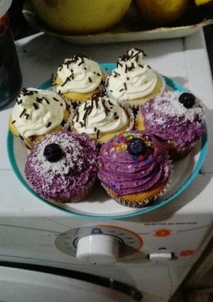 Una foto de Cupcakes de arándano