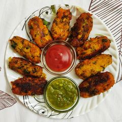 A picture of Poha Palak Cutlet.