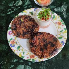A picture of Lal Saag Cutlets(no onion and garlic).