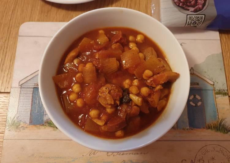 Easiest Way to Make Super Quick Homemade Chicken and Chorizo Moroccan Stew