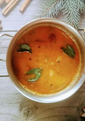 A picture of Dal rasam.