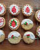 Galletas de maicena, con decoración navideña