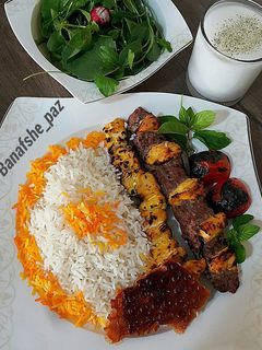 عکسی از دستور کباب نگینی و جوجه کباب