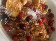 A picture of coconut milk breakfast