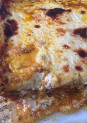 Una foto de Lasagna boloñesa