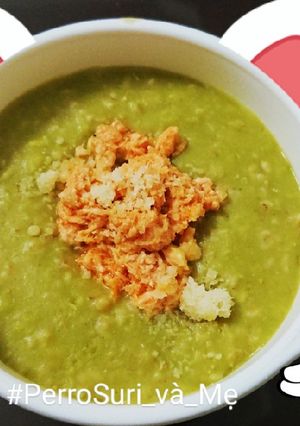 Hình của món Milky seafood green peas soup - Súp sữa hải sản đậu hà lan.