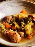 Ragout de pavo con menestra de verduras