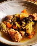 Ragout de pavo con menestra de verduras