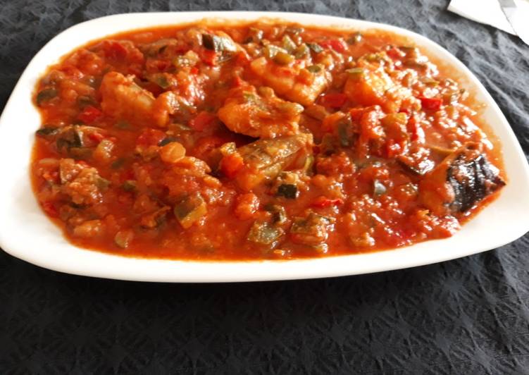 Pisto con bacalao