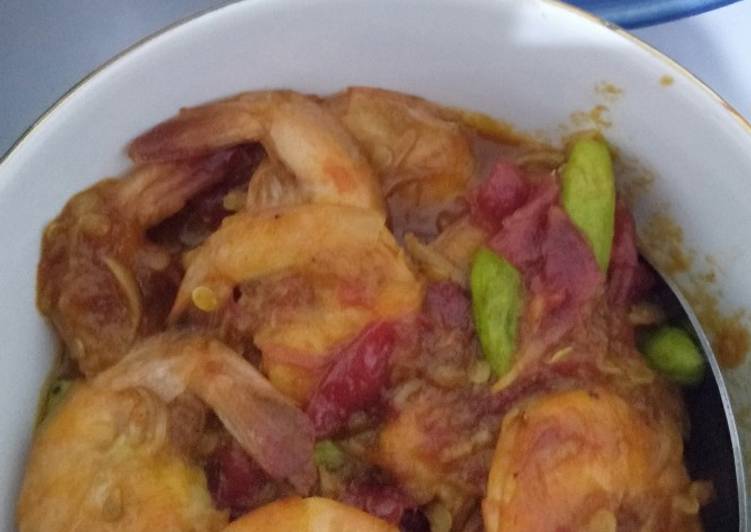 Bagaimana Menyiapkan Udang sambel petai🦐 yang Bikin Ngiler