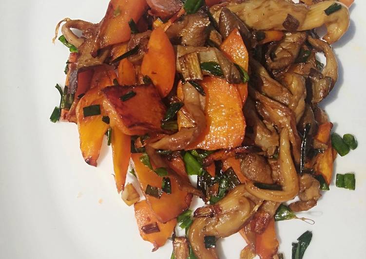 Oyster mushroom Chinese stir fry