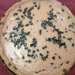 A picture of Strawberry-Chocolate Chip Baked Cheesecake.