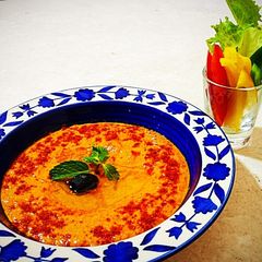 A picture of Muhammara dip.