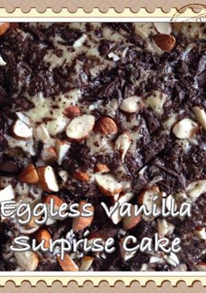 A picture of Eggless vanilla Sheet Cake.