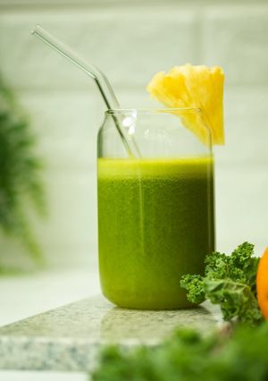Foto resep Cold Press Juice - Kale Orange Pineapple