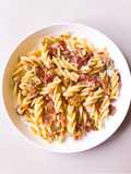 Fusilli / Pasta Aglio Olio with Bacon