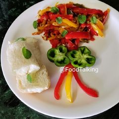 A picture of Bell Peppers Saute With Garlic and Herbs.
