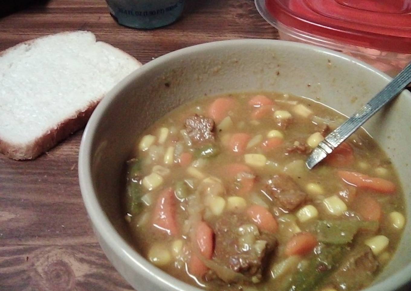 Left over beef stew