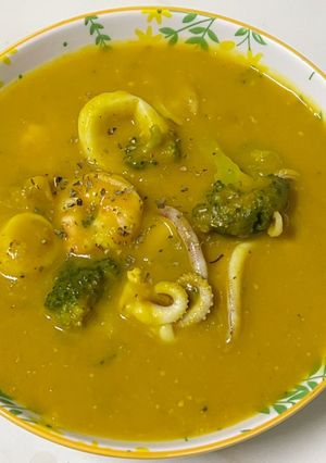 海鮮南瓜濃湯 的食譜成品照片