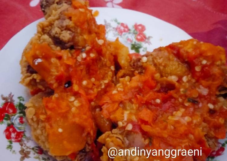 Ayam geprek (tips)