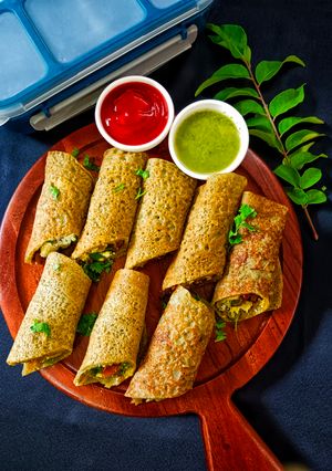 A picture of Protein-Packed Veggie Paneer Roll.