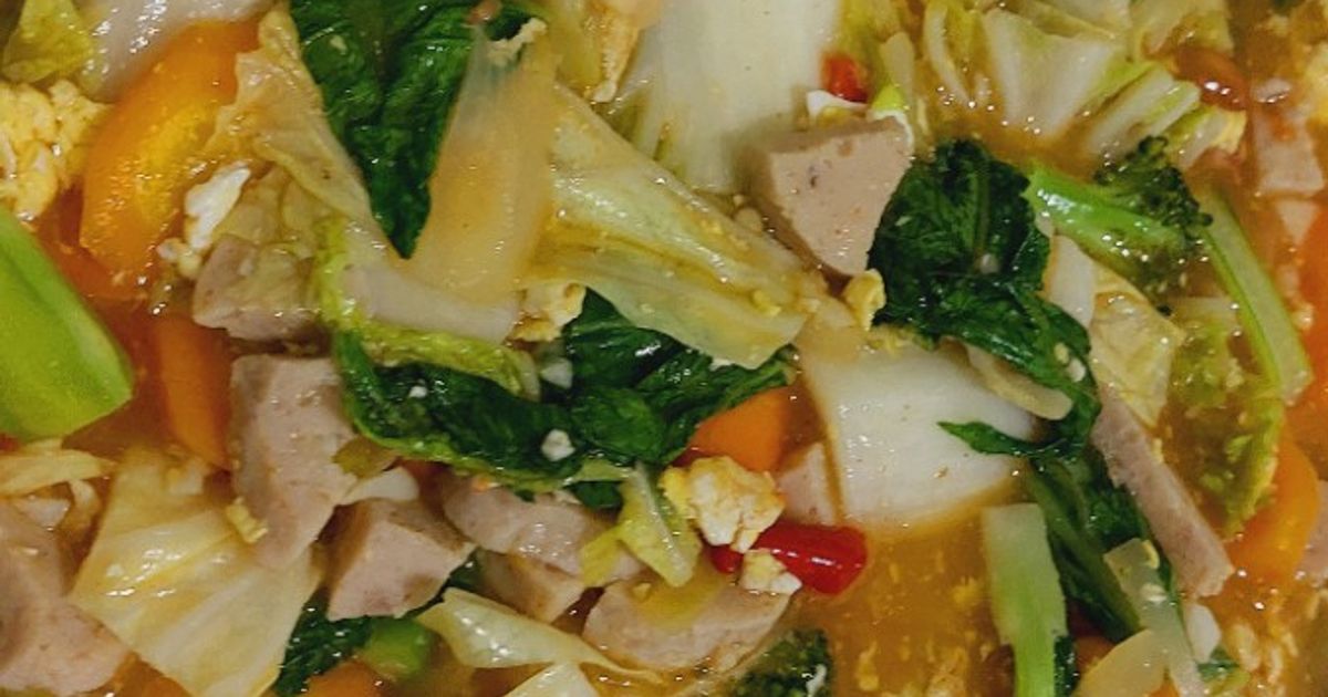 Cap Cay goreng kental telur & baso