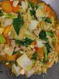 Cap Cay goreng kental telur & baso