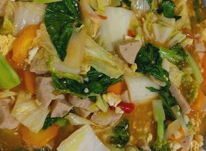 Foto resep Cap Cay goreng kental telur & baso