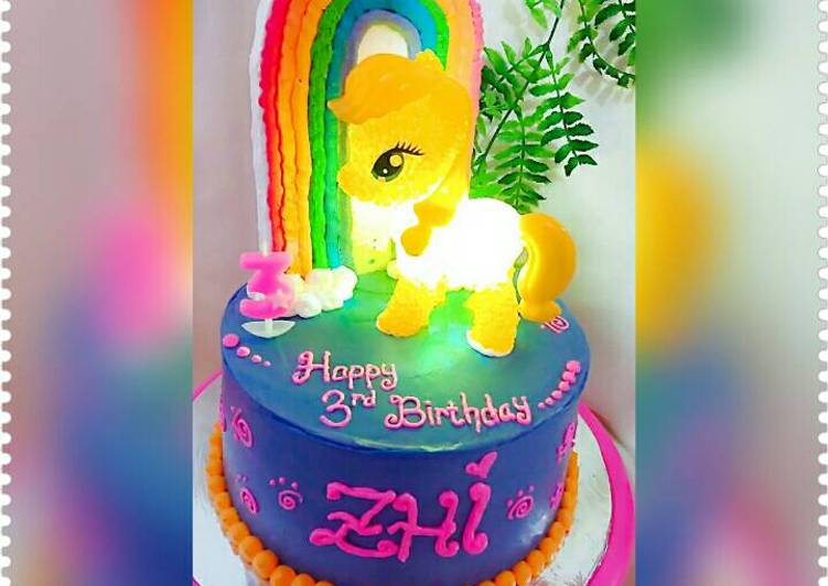 Birthday cake little ponny (sponge cake fatmah bahalwan)