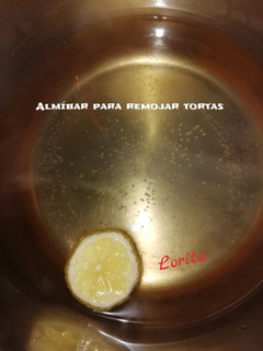 Una foto de Almíbar para remojar tortas (bizcocho)
