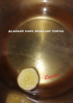 Una foto de Almíbar para remojar tortas (bizcocho)