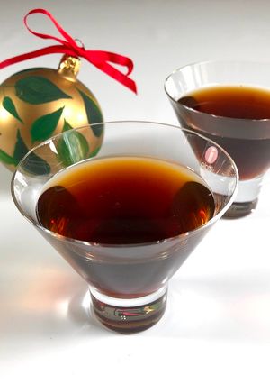 A picture of Lapsang Souchong Infused Ice Wine.
