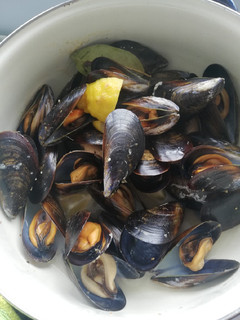 Una foto de Mejillones al vapor