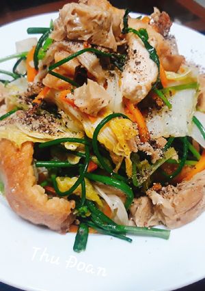 Hình của món Rau củ xào nấm kim châm.
