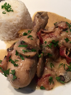 Una foto de Pollo con Champiñones a la Crema
