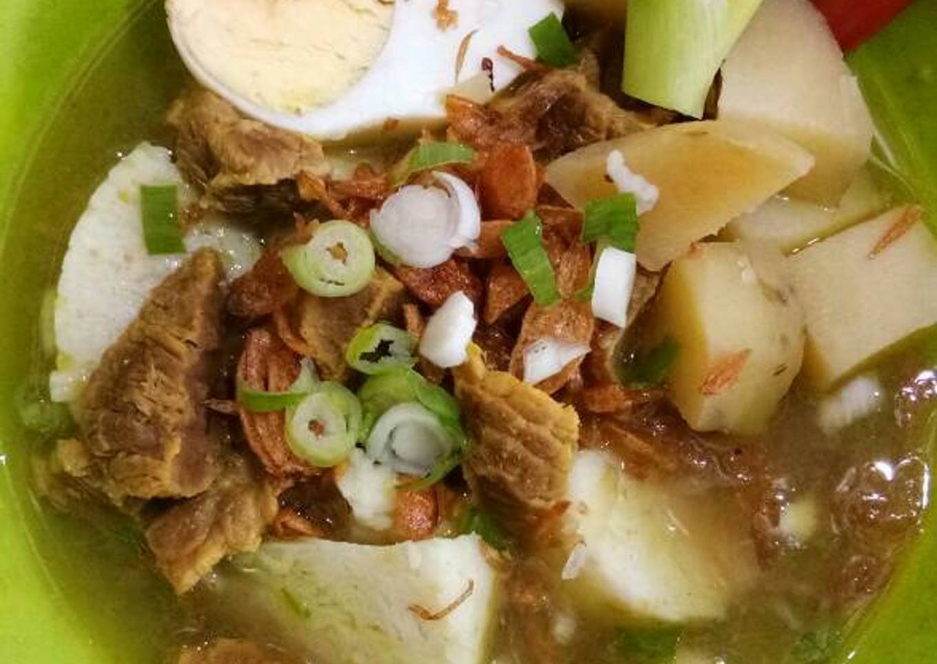 Soto daging sederhana