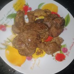 A picture of Chicken heart and stomach.