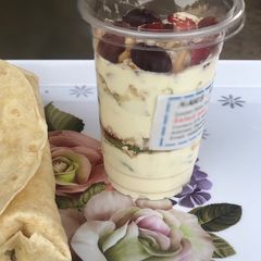 A picture of Greek yoghurt parfait.