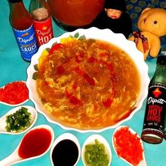 A picture of Chicken Hot n sour soup.