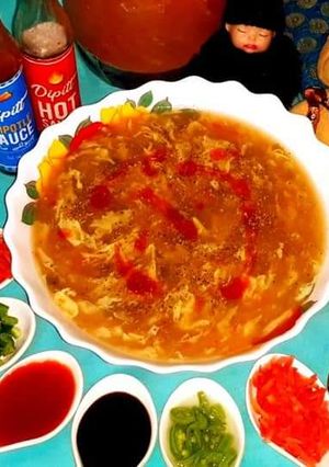 A picture of Chicken Hot n sour soup.