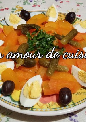 Une photo de Salade de carottes aux oeufs durs