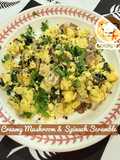 👩‍🍳Creamy Mushroom & Spinach Scramble