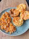Mini quiches sans pâte au saumon fumé