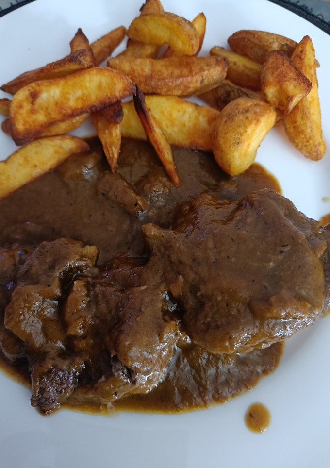 Una foto de Carrilleras al vino en olla express