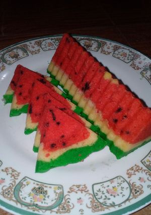 Foto resep Bolu Kukus Semangka Mini